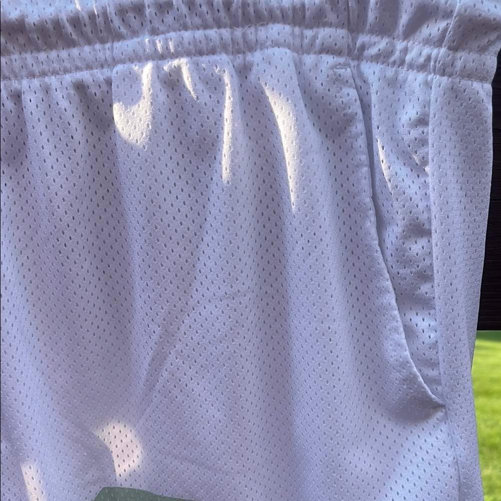 Jordan Athletic Shorts in White with Green Accents, Excellent condition! - Picture 3 of 4